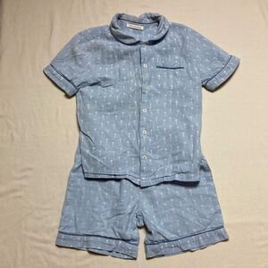 🆕 Palm Tree Pajama Set Boy’s 6 Short Sleeve Button Front Preppy Monoprix Beach